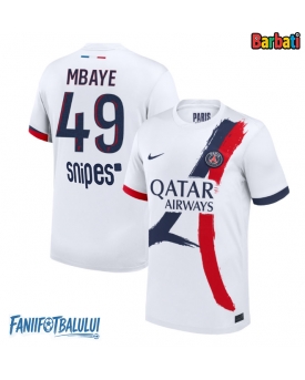 Paris Saint-Germain Ibrahim Mbaye #49 Tricou Fotbal Replică 2025-26 Barbati Deplasare